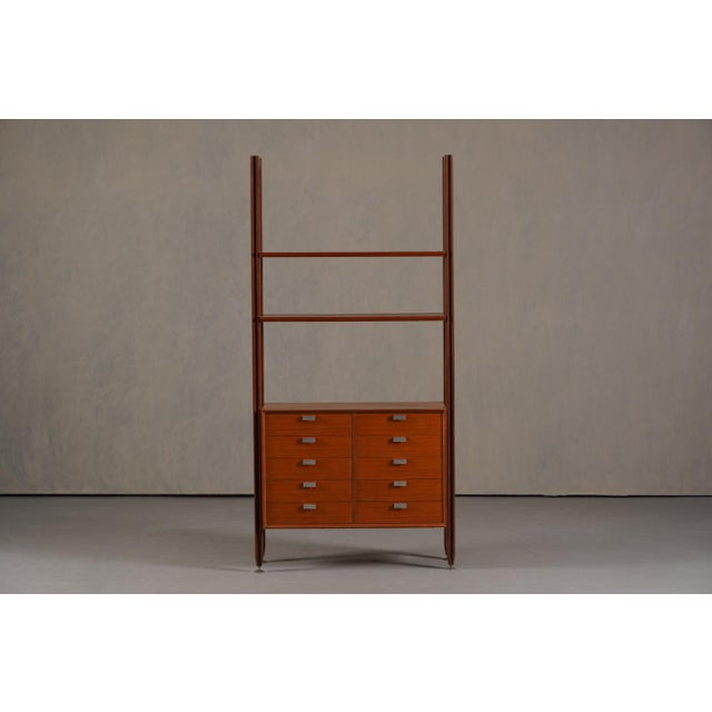 1960s Vintage Italian Teak Wall Unit, 1960s For Sale - Image 5 of 12