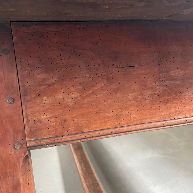 Brown Antique Wooden Farmhouse Table, 1800s For Sale - Image 8 of 9