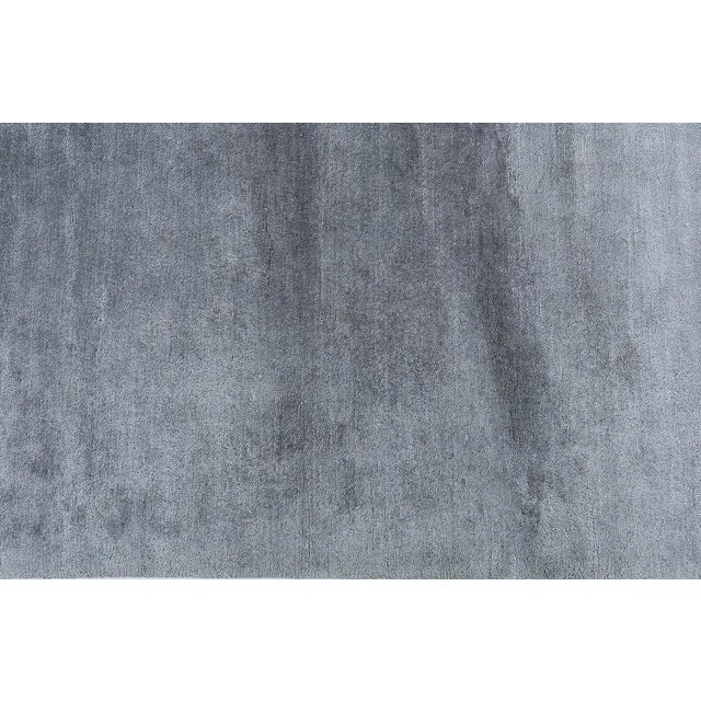 Monochrome Steel Gray Modern Wool Rug by Doris Leslie Blau For Sale In New York - Image 6 of 9
