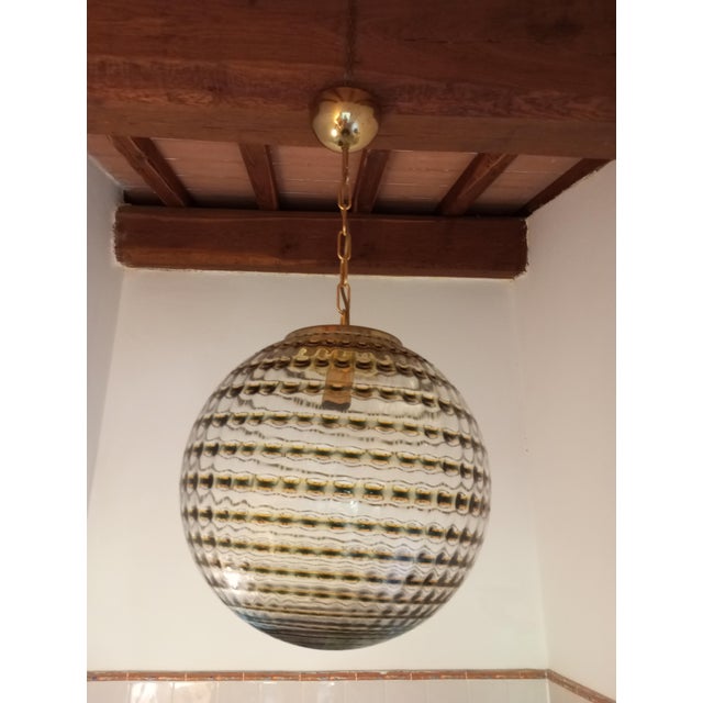 Vintage Italian Round Pendant Light by Targetti Sankey, 1960s For Sale - Image 17 of 18