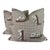 Schumacher "Domino Epingle" in Brown 22" Pillows-a Pair For Sale