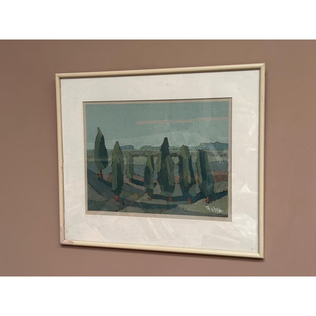 Gunnar Fohlin, Trees, 1960s, Oil on Paper, Framed For Sale - Image 18 of 18