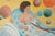 Surrealism Vintage Mid Century Bubble Bath Boy Surrealist Art Painting For Sale - Image 3 of 10