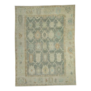 Turkish Oushak Rug 8'7" x 11'6" #18638 For Sale