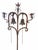 Step back in time with this breathtaking, museum-quality 18th-century antique wrought iron standing candelabra. Featuring...