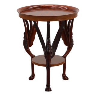 French Empire Side Table in Carved Wood, 1850 For Sale