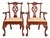Baker Furniture Chippendale Carved Mahogany Armchairs, Pair For Sale