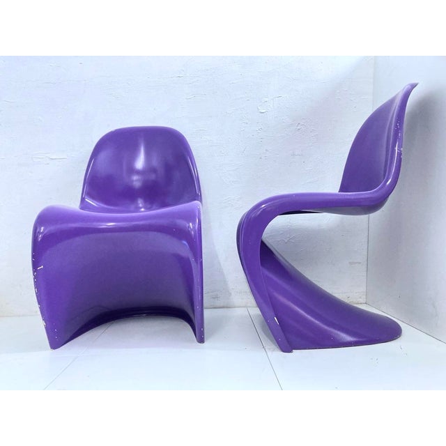 Mid-Century Modern Vintage Chairs by Verner Panton for Vitra, 1990s, Set of 2 For Sale - Image 3 of 18