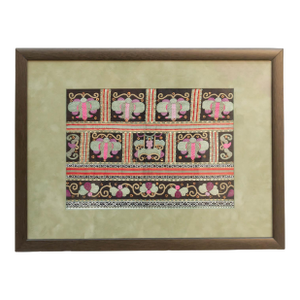 Framed Vintage Sequin Embroidery Wall Art
