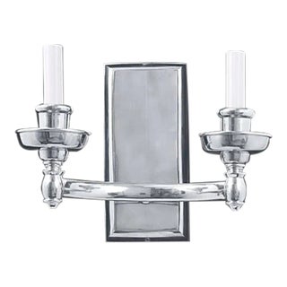 Storia Sconce in Nickel Finish For Sale