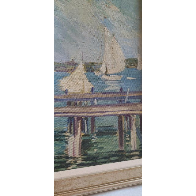 Original Oil Painting ‘Under Sail’, Framed For Sale - Image 4 of 6