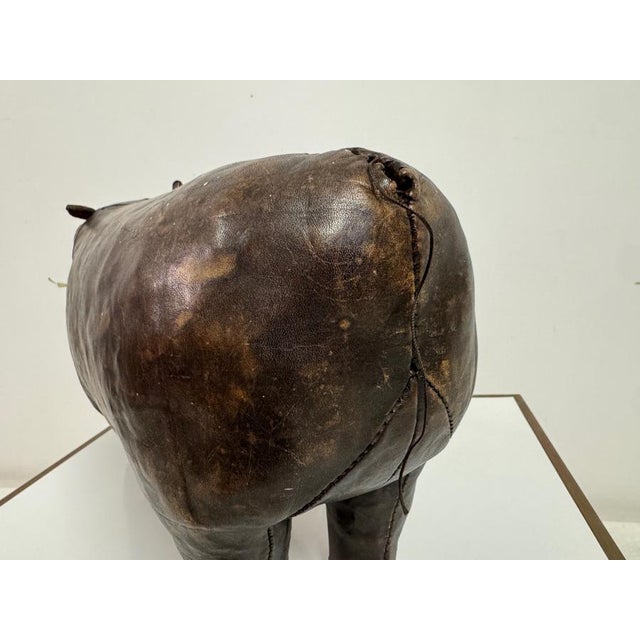 Vintage Leather Hippo by Dimitri Omersa for Liberty and Abercrombie and Fitch, 1970s For Sale - Image 6 of 18