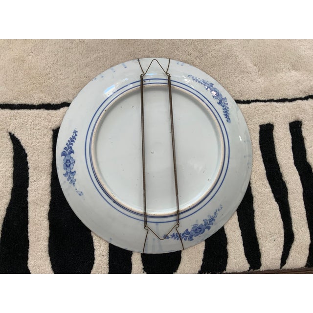 Vintage Large Blue & White Platter For Sale - Image 10 of 13