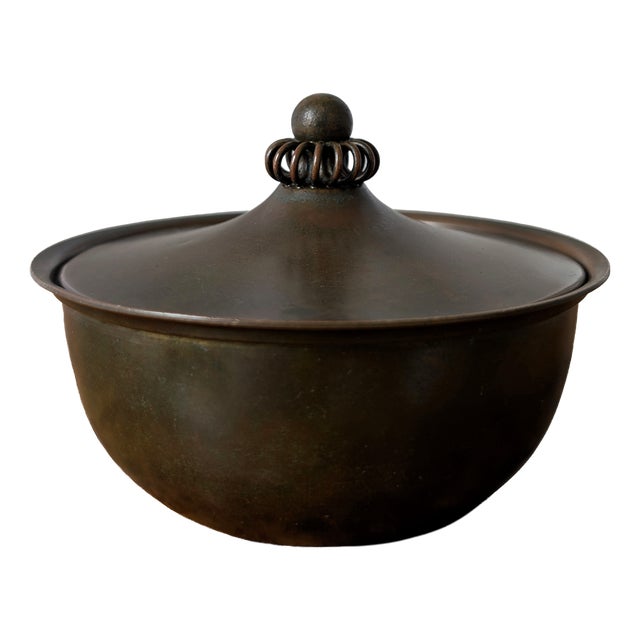 Art Deco Bronze Pot by Just Andersen, 1930s For Sale