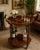 Mid-Century Modern Mid-Century Italian Hollywood Regency Italian Marquetry Masonic Bar Cart With Brass Gallery For Sale - Image 3 of 8