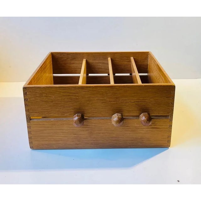 Vintage Document Organizer in Oak, 1960s For Sale - Image 11 of 11
