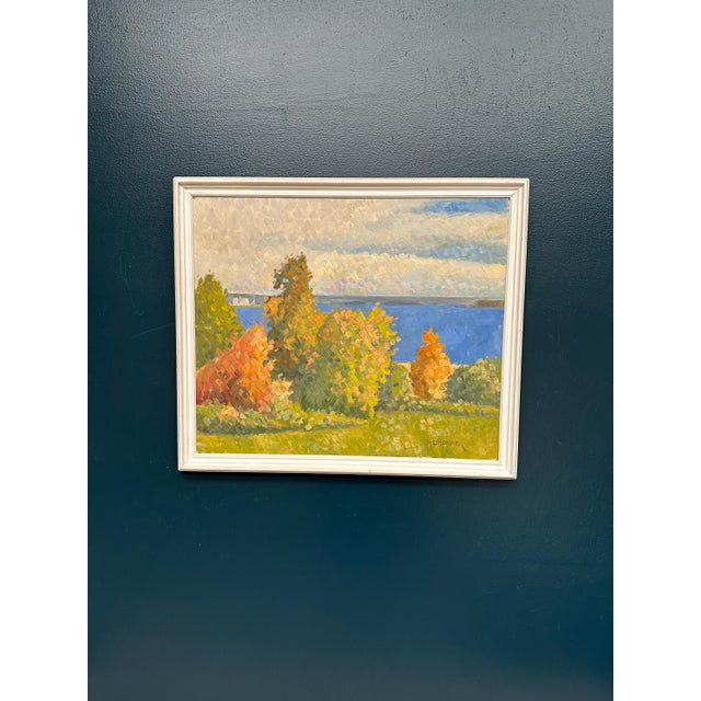 H. Lindmark, By the Sea, 1983, Oil on Canvas, Framed For Sale - Image 16 of 18