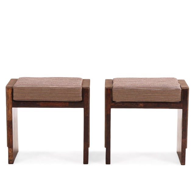 Modern A Pair of Modern Shagreen Covered Stools by R & Y Augousti, Paris For Sale - Image 3 of 9