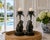 Pair of Vintage Cast Metal "Reading Monkey" Palm Tree Candlesticks For Sale - Image 12 of 12