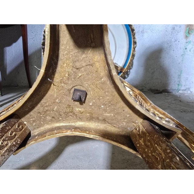 19th Century French Hand-Painted Porcelain Table with Gilt Bronze in the style of Sèvres, 1890s For Sale - Image 12 of 15