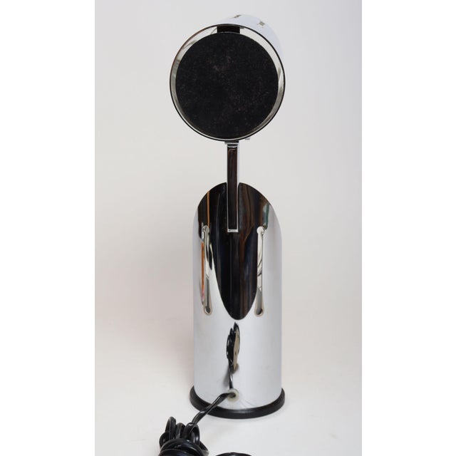 Metal Vintage Italian Chrome and Glass Collapsible Table Lamp by Oscar Torlasco For Sale - Image 7 of 18