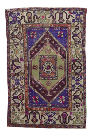 Vintage Turkish Oushak Rug - 5'7" x 8'6"