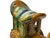 Yellow Oriental Tri-Color Green White Yellow Ceramic Horse Cart Art Figure For Sale - Image 8 of 10