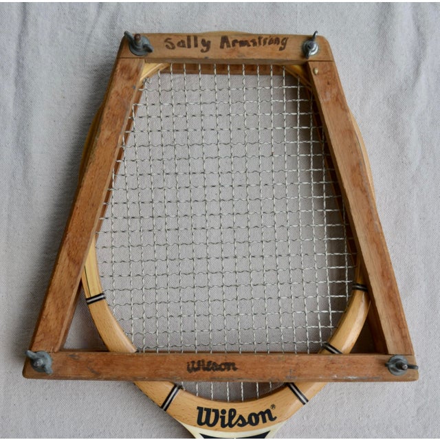 Mid 20th Century Wilson Wooden Tennis Racquets With Presses - Set of 3 - For Sale - Image 11 of 16