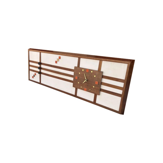 Mid-Century Modern Wall Clock Reversible For Sale - Image 4 of 10