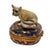 Late 20th Century Vintage Rochard Limoges French Bulldog & Ring Cushion Porcelain Trinket Box – Circa Late 20th Century For Sale - Image 5 of 11