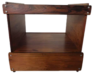 Danish Rosewood & Glass Side Table, 1960s