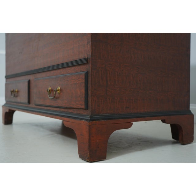 Antique Pennsylvania Dutch Painted Blanket Chest For Sale - Image 9 of 18