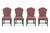 A stylish set of four dining chairs by Lillian August, featuring an elegant scalloped back and richly upholstered velvet...