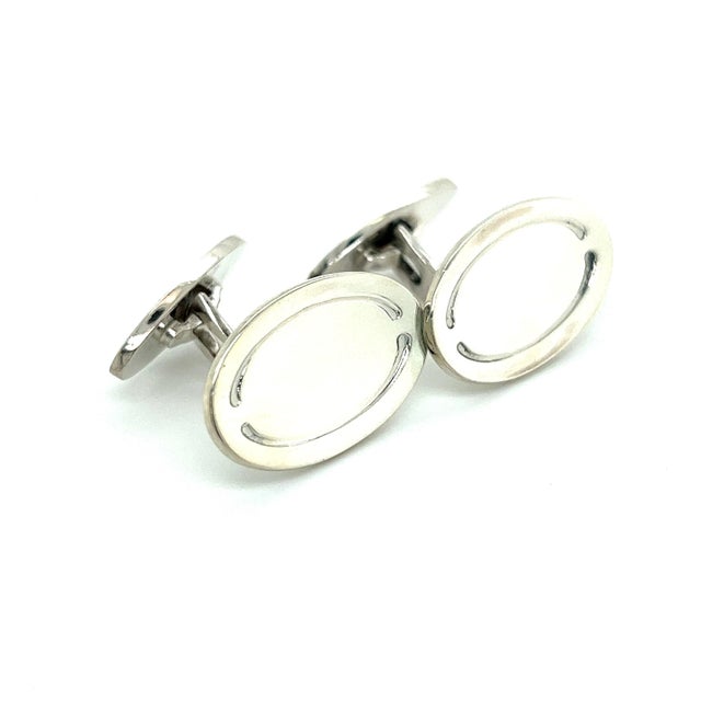 Silver 1990s Georg Jensen Estate Mens Cufflinks Silver, 2 Pieces For Sale - Image 8 of 8