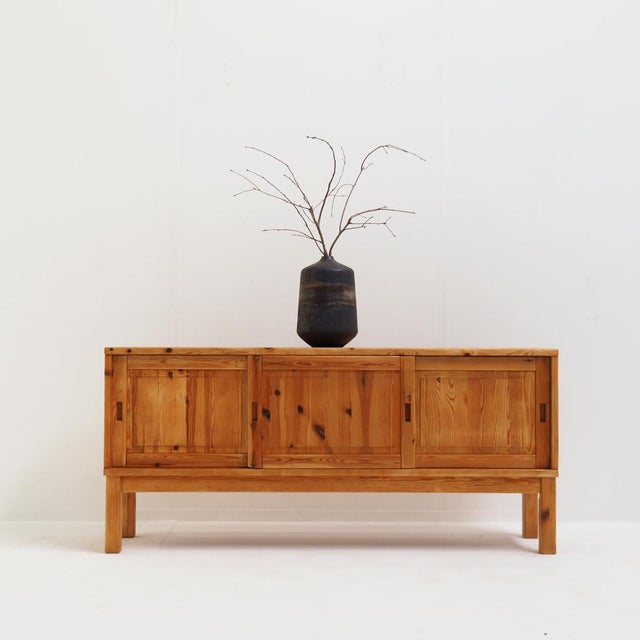 Mid-Century Modern Vintage Pine Sideboard, 1970s For Sale - Image 3 of 11