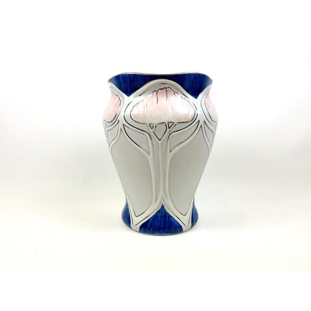 Jugendstill Iris Porcelain Vase by Nagel, 1900s For Sale - Image 10 of 13