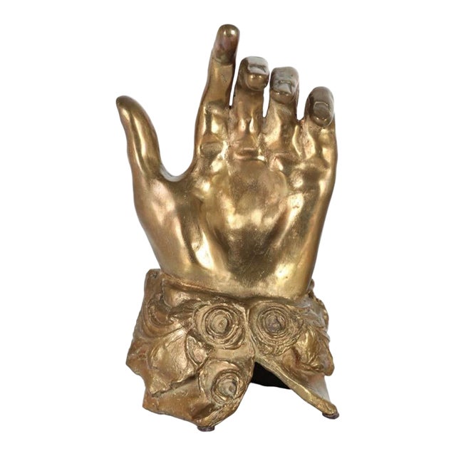 Abstract Bronze Hand Sculpture Chairish