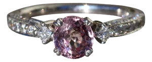 The Escondido: Natural Pink Sapphire and Diamond Engagement Ring