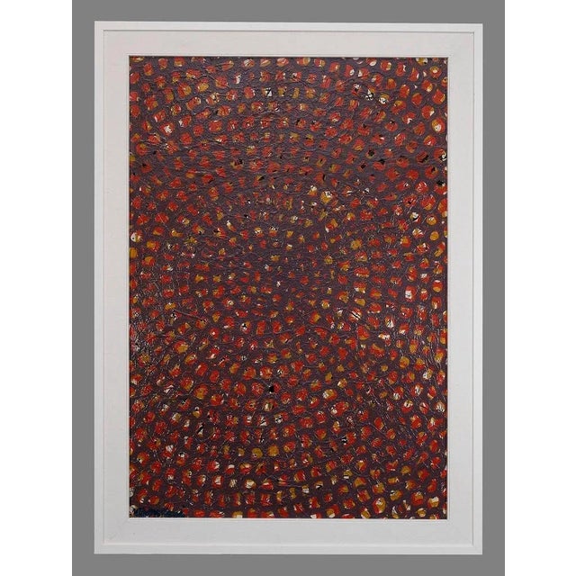 Optical Red Composition - Original Painting by Carlo Montesi - 1966 For Sale - Image 4 of 4