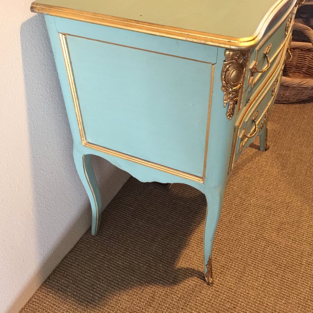 Antique French Louis Tiffany Blue Painted Nightstand Chairish