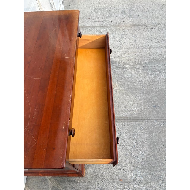 Solid Wood Early American Dresser, Vintage 4 Drawer Chest, Maple Wood Bedroom Storage For Sale - Image 10 of 12