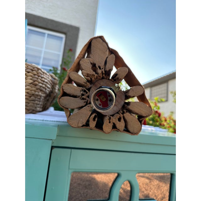 Mid Century Rustic Saguaro Cactus Table Lamp & Hand Crafted Shade For Sale - Image 9 of 11