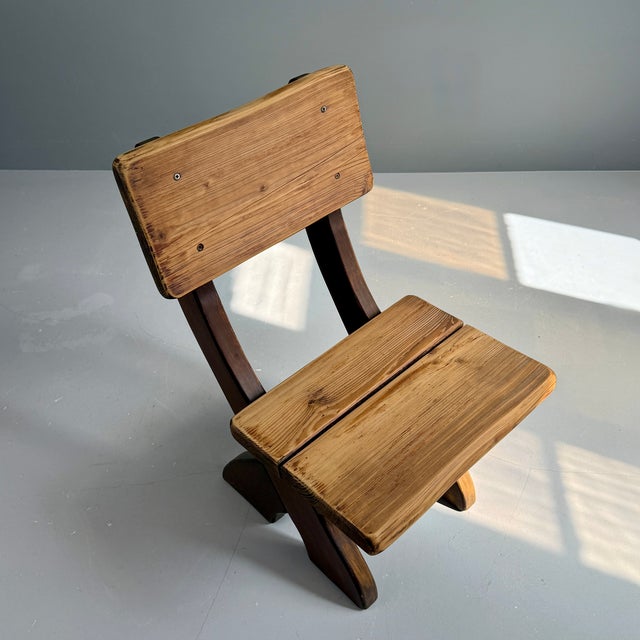 Brown Vintage Wooden Chairs, 1960s, Set of 2 For Sale - Image 8 of 13
