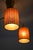 Orange Scandinavian Modern Chandelier in Brass and Cane attributed to Hans Bergström, 1950s For Sale - Image 8 of 9