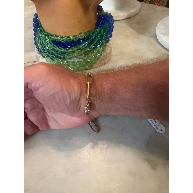 A 1990s Iconic Gilded Metal Bracelet by Emilio Pucci For Sale - Image 12 of 12
