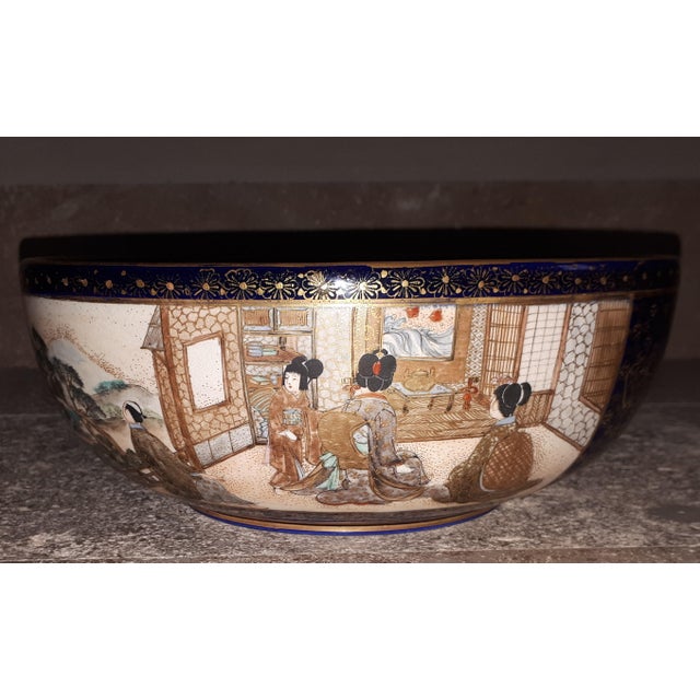 Brown Large Meiji Era Satsuma Earthenware Cup, Japan For Sale - Image 8 of 11