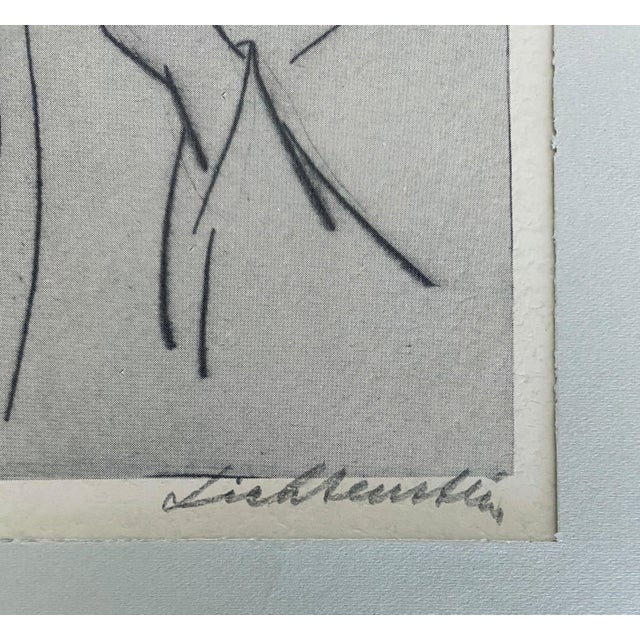 Isaac Lichtenstein 1Bezalel School Jerusalem Israeli Judaica Etching For Sale In Miami - Image 6 of 8