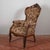 Carved Armchair in Walnut with Damask Fabric For Sale - Image 3 of 18