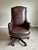 Traditional Late 20th Century Hancock & Moore “Dillon” Leather Swivel Tilt Wingback Desk Chair for Robb & Stucky For Sale - Image 3 of 9