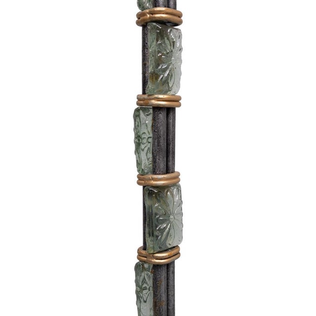 Wrought Iron Candleholder with Beads, Denmark, 1970s For Sale - Image 4 of 10